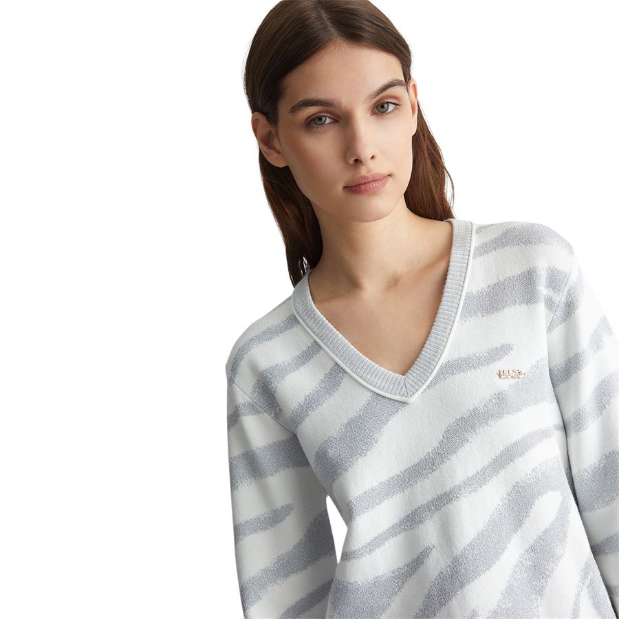 Maglia da donna animalier jacquard Liu Jo | TF4107MS49IA4270